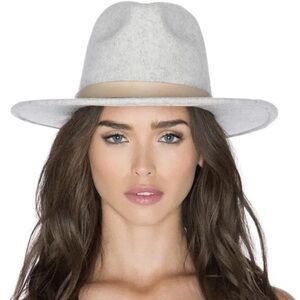 LACK of Color Women's The  Mack Fedora Hat light stone MD Wool boho cowgirl